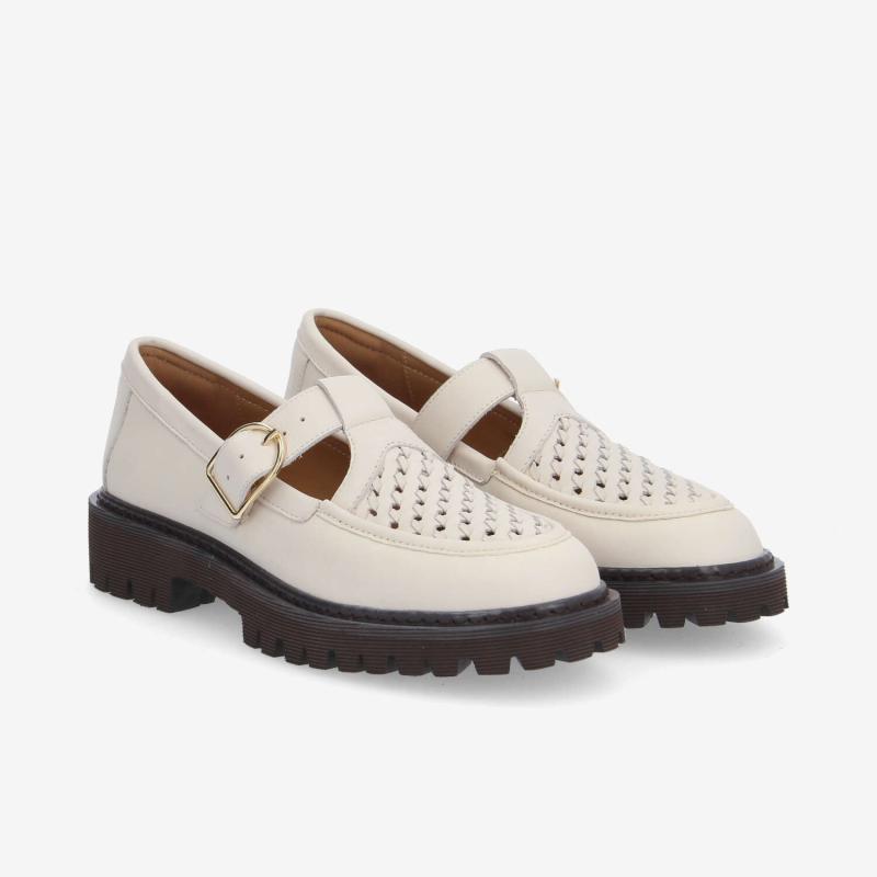 MYSEN BABIES W - NAPPA/WOVEN - BEIGE